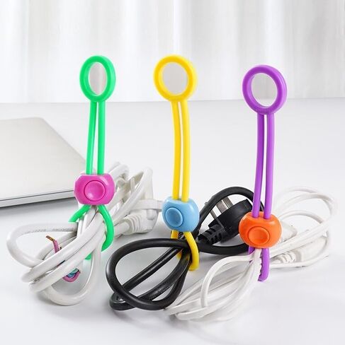 10-Pack Silicone Food Bag Clips‌ - Adjustable Airtight Sealer for Snacks, Bread & Rice Bags - Reusable Kitchen Storage Organizers - Random Color in Saudi Arabia