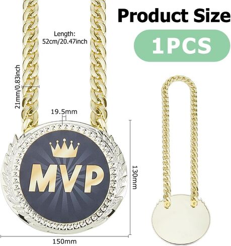 سلسلة ميدالية MVP الرياضية، مطلية بالبلاستيك، مستديرة مسطحة رقم 1، جائزة الميداليات الذهبية للقلادة الرياضية، جائزة مسابقات كرة السلة وكرة القدم والبيسبول لفريق اللاعبين البالغين in Saudi Arabia
