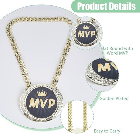 سلسلة ميدالية MVP الرياضية، مطلية بالبلاستيك، مستديرة مسطحة رقم 1، جائزة الميداليات الذهبية للقلادة الرياضية، جائزة مسابقات كرة السلة وكرة القدم والبيسبول لفريق اللاعبين البالغين in Saudi Arabia