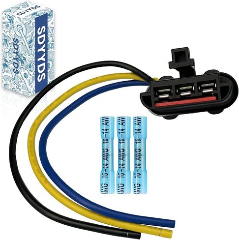 قابس موصل محرك مروحة التبريد/ضفيرة WPT-362-60 HP4540-متوافق مع 1994-2002 Ford Windstar/Contour/Mustang/Taurus/Thunderbird & 1994-1997 Mercury Cougar/Sable/Mystique Wire Harness LJQ in Kuwait