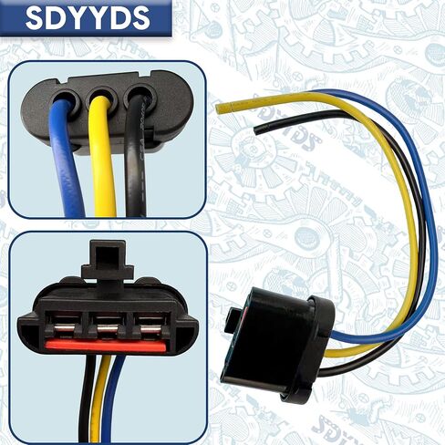 قابس موصل محرك مروحة التبريد/ضفيرة WPT-362-60 HP4540-متوافق مع 1994-2002 Ford Windstar/Contour/Mustang/Taurus/Thunderbird & 1994-1997 Mercury Cougar/Sable/Mystique Wire Harness LJQ in Kuwait