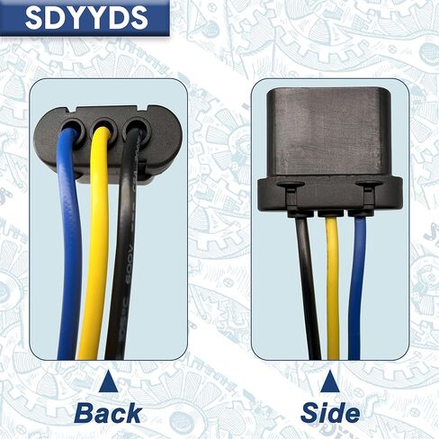 قابس موصل محرك مروحة التبريد/ضفيرة WPT-362-60 HP4540-متوافق مع 1994-2002 Ford Windstar/Contour/Mustang/Taurus/Thunderbird & 1994-1997 Mercury Cougar/Sable/Mystique Wire Harness LJQ in Kuwait