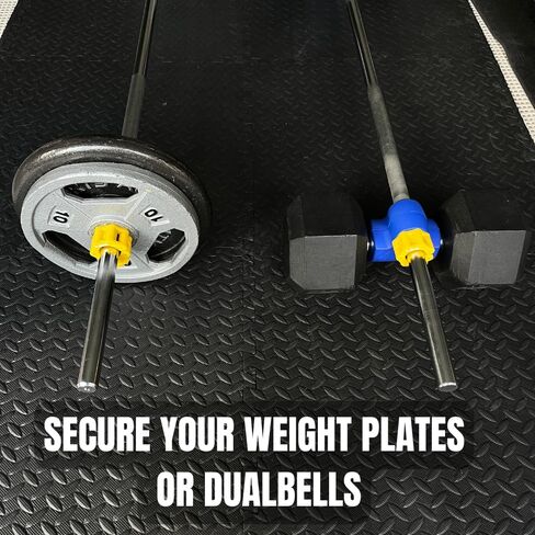 Weight Collars, Quick Release Barbell Clamps for 1" Standard Diameter Bars, Exercise Collars Fit 1"(25mm) Quick Lock Pair of Collar Clips for Home Gym Weightlifting Fitness Training (Blue) in Kuwait