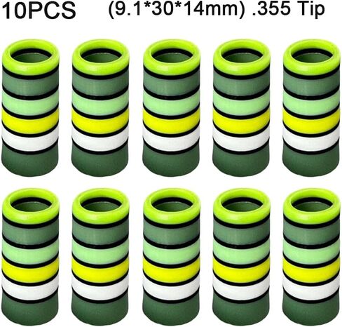10 قطع أخضر أصفر متدرج. 355 حلقات جولف لنادي عمود الإسفين (9.1 * 30 * 14 ملم) in Kuwait