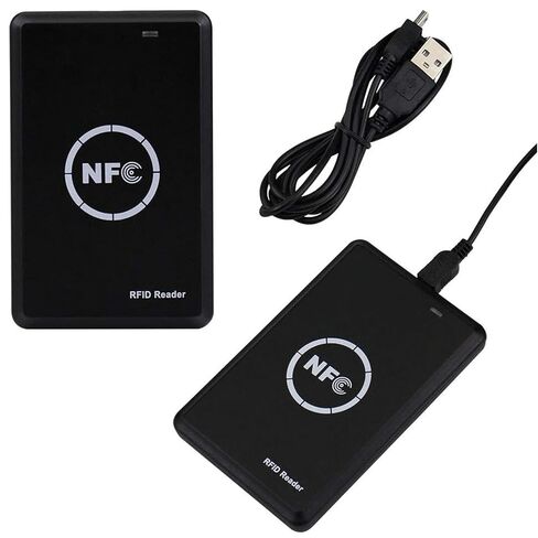 كاتب قارئ RFID NFC، كاتب قارئ ذكي محمول باليد 125 كيلو هرتز 13.56 كيلو هرتز، ناسخة، استخدام نطاق مزدوج ICID، موجه ضوء LED وواجهة USB كاملة السرعة تحتوي على 5 بطاقات T5577 in Kuwait