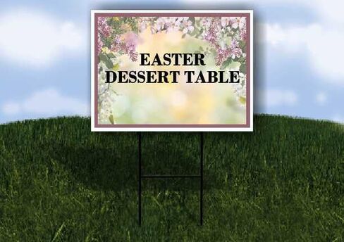 طاولة حلوى عيد الفصح، زهور الربيع، أرجواني أرجواني، أسهم اتجاهية، إطار مزدوج الجوانب، مقاس 23 × 23 بوصة. in Kuwait