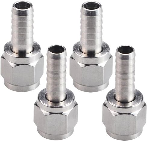 2 زوج من خرطوم الجوز الدوار، 3/16 بوصة و5/16 بوصة، من الفولاذ المقاوم للصدأ 1/4 بوصة MFL قطع توصيل سريعة لبرميل تخمير المنزل من بيرا in Kuwait