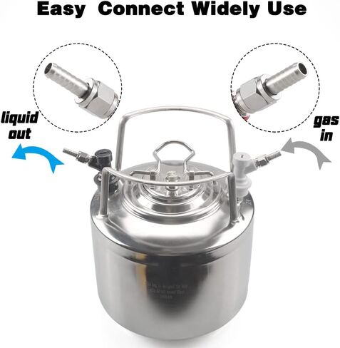 2 زوج من خرطوم الجوز الدوار، 3/16 بوصة و5/16 بوصة، من الفولاذ المقاوم للصدأ 1/4 بوصة MFL قطع توصيل سريعة لبرميل تخمير المنزل من بيرا in Kuwait