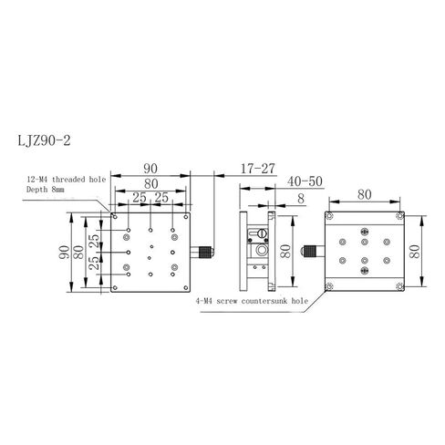 LJZ90-2 طاولة الرفع الأفقية ذات المحور Z لضبط طاولة الشرائح in Saudi Arabia