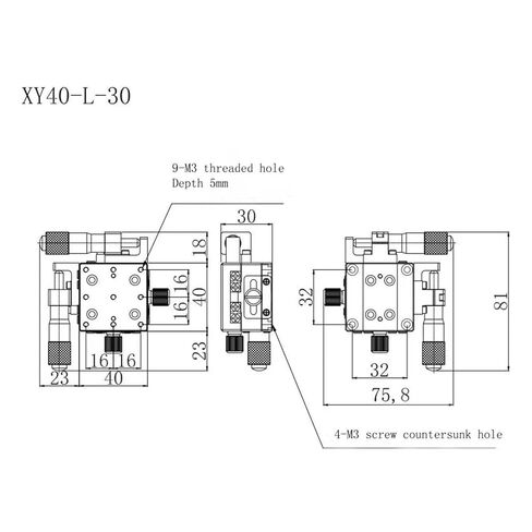 XY40-L-30 Cross Ball Guide Type, Micrometer fine-Tuning Slide in Saudi Arabia
