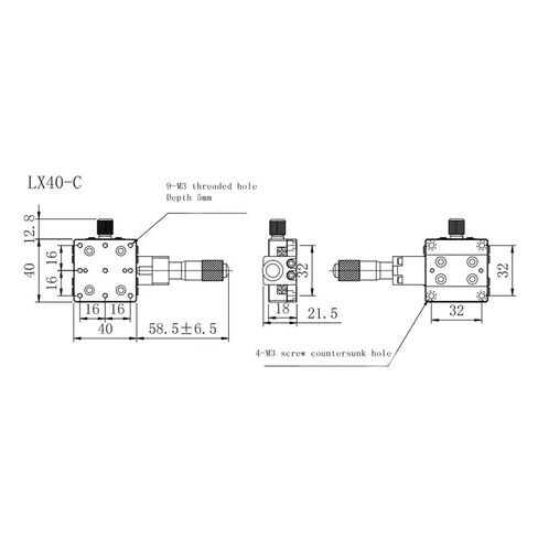 LX40-C high-Precision Crossed Roller Guide Type, X-axis Displacement in Saudi Arabia