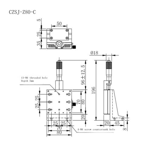 Vertical Lifting Cross Roller Guide Platform CZSJ-Z80-CZ in Saudi Arabia