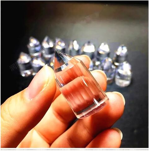 1 قطعة 50-60 مللي متر عصا كوارتز شفافة نقطة 24 جانب ، كريستال in Kuwait