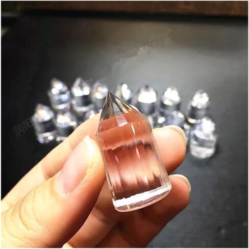 1 قطعة 50-60 مللي متر عصا كوارتز شفافة نقطة 24 جانب ، كريستال in Kuwait