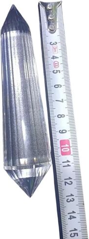 1 قطعة عصا سحرية كريستال كوارتز شفافة مزدوجة الإيقاف 24 جانبًا، 120 مم in Kuwait