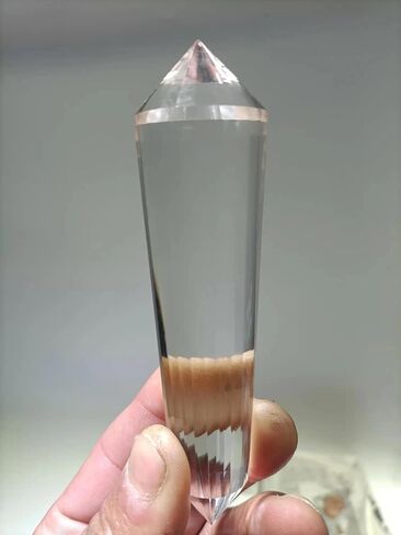 1 قطعة عصا سحرية كريستال كوارتز شفافة مزدوجة الإيقاف 24 جانبًا، 120 مم in Kuwait