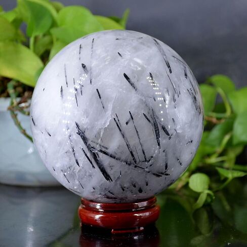 1 قطعة 900-1000 جرام كرة التورمالين السوداء كرة كريستال كوارتز in Kuwait