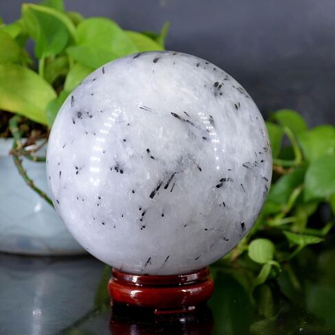 1 قطعة 900-1000 جرام كرة التورمالين السوداء كرة كريستال كوارتز in Kuwait