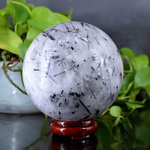 1 قطعة 900-1000 جرام كرة التورمالين السوداء كرة كريستال كوارتز in Kuwait