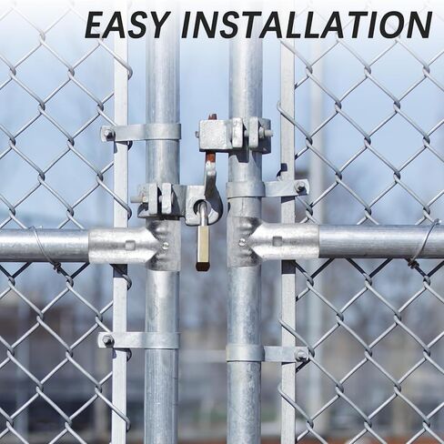 مشابك السكك الحديدية 1-3/8 بوصة × 1-3/8 بوصة، تركيبات سياج ربط سلسلة مشابك نهاية السكك الحديدية T، لوحة T لأنبوب OD، أنبوب سياج مجلفن T، أجزاء ربط السلسلة، 12 قطعة in Kuwait