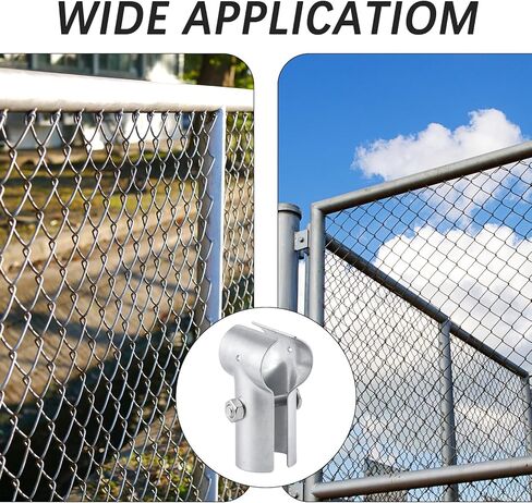 مشابك السكك الحديدية 1-3/8 بوصة × 1-3/8 بوصة، تركيبات سياج ربط سلسلة مشابك نهاية السكك الحديدية T، لوحة T لأنبوب OD، أنبوب سياج مجلفن T، أجزاء ربط السلسلة، 12 قطعة in Kuwait