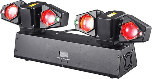 JUNMAN ذراعان بأربعة رؤوس Led شعاع متحرك رئيسي ضوء DJ ديسكو أضواء المسرح DMX512 13/23 قنوات لحفل الزفاف عرض الإضاءة الحدث in Saudi Arabia
