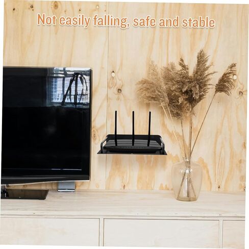 Gadpiparty Wall Mounted Router Holder and Projector Shelf Space Aluminum WiFi Router Rack for Home Office Easy Cable Management Compatible Projectors and Electronic Devices in Saudi Arabia