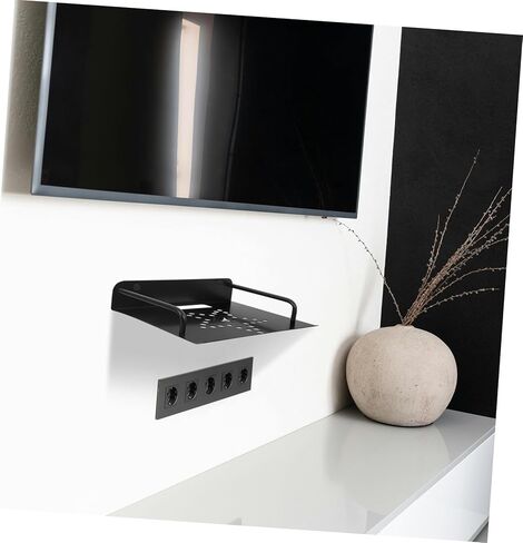 Gadpiparty Wall Mounted Router Holder and Projector Shelf Space Aluminum WiFi Router Rack for Home Office Easy Cable Management Compatible Projectors and Electronic Devices in Saudi Arabia