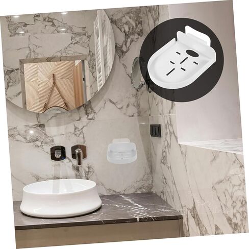 Wall Mounted Camera Shelf Cable Clips No Drill Router Holder Plastic Security Camera Rack for Living Room Small Mounting Shelf for Monitors and Speakers in Saudi Arabia