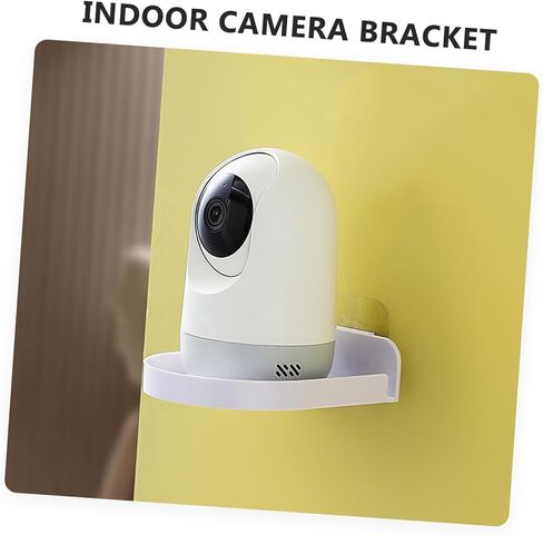 Wall Mounted Camera Shelf Cable Clips No Drill Router Holder Plastic Security Camera Rack for Living Room Small Mounting Shelf for Monitors and Speakers in Saudi Arabia