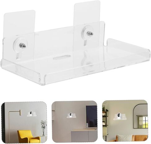 DOITOOL Large Acrylic Wall-Mounted Camera Shelf for Home Security No-Drill Installation for Bedroom and Living Room in Saudi Arabia
