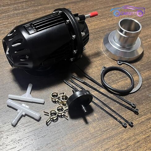 For HKS4 SQV4 SSQV IV Aluminum Turbo Blow Off Valve w/Direct Fit Adapter Black in Saudi Arabia