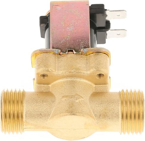 Estink 1/2 بوصة صمام الملف اللولبي الكهربائي النحاسي، 12 فولت تيار مستمر صمام التحكم في المياه مغلق عادة مع تنظيم الضغط ووظيفة ثابتة، لسخانات المياه ونوافير الشرب in Kuwait