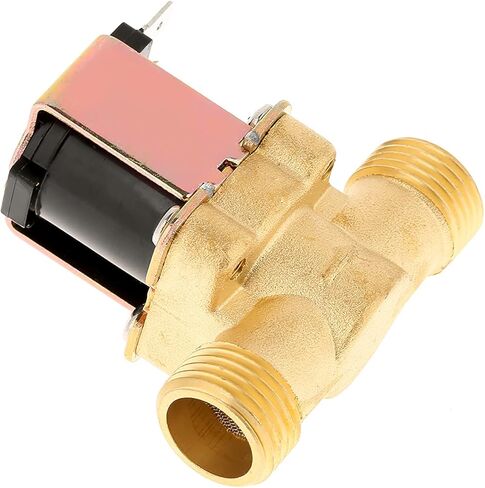 Estink 1/2 بوصة صمام الملف اللولبي الكهربائي النحاسي، 12 فولت تيار مستمر صمام التحكم في المياه مغلق عادة مع تنظيم الضغط ووظيفة ثابتة، لسخانات المياه ونوافير الشرب in Kuwait
