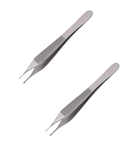 SURGICAL ONLINE 2 pcs Adson Tissue Forceps 1x2 Teeth 4.75Surgical Plastic Surgery Instruments in Saudi Arabia