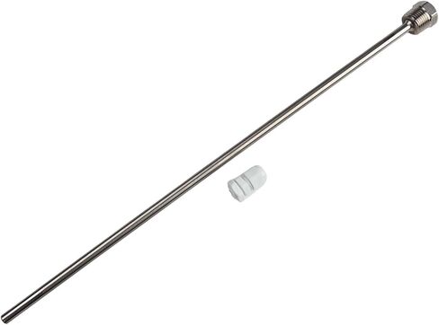 Stainless Steel Thermowell, 1/2 Inch NPT Thread Housing for Temperature Sensor Probe Protection in Solar or Water Tank Applications, Fits 6mm Diameter Tubes with Multiple Length Choices(350mm) in Saudi Arabia