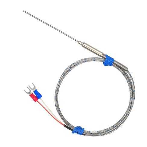 مسبار مستشعر حراري مدرع من النوع K WRNK‑191 من الفولاذ المقاوم للصدأ المرن 304 للاستخدام الصناعي بدرجة حرارة عالية (مسبار 4 × 300 مم) in Kuwait