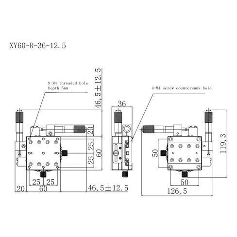 XY60 Extended Stroke Precision Guide Rail fine-Tuning Platform in Saudi Arabia