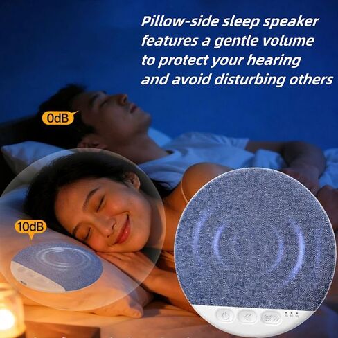 Pillow Speaker for Sleeping, Mini Under Pillow Speaker Bluetooth with Timer and White Noise Sound Machine, 2026 New Wireless Headphone-Free Sleep Speakers for Side Sleeper in Saudi Arabia