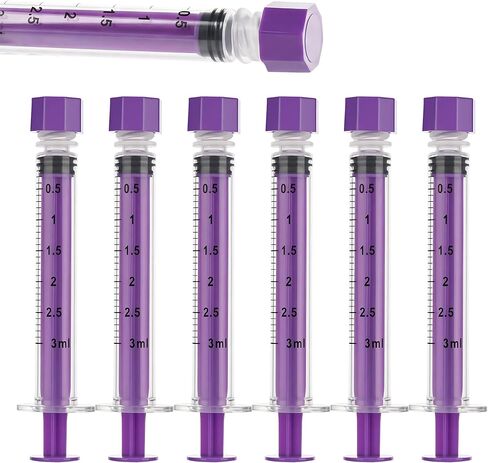60ml Large Syringe with Screw Cap, 60cc Syringe for Liquid Feeding, Science Lab, Measurement, Individually Sealed Packed, 10 Pack in Kuwait