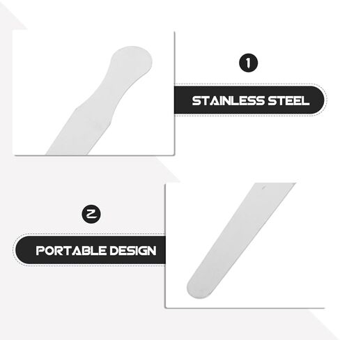20 قطعة من خافضات اللسان المصنوعة من الفولاذ المقاوم للصدأ مقاس 5.51 بوصة، ألواح ضغط اللسان قابلة لإعادة الاستخدام لفحص الفم وعلاج النطق للأطفال بحواف ناعمة in Kuwait