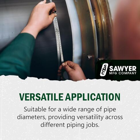 Sawyer Mfg Company Pipe Tape – Compact, Portable Tool for Fieldwork – Durable, Quick & Easy to Use – Standard Inches for Outside Diameter (Up to 79") – Hundredths Measurements (Up to 25.20") in Kuwait
