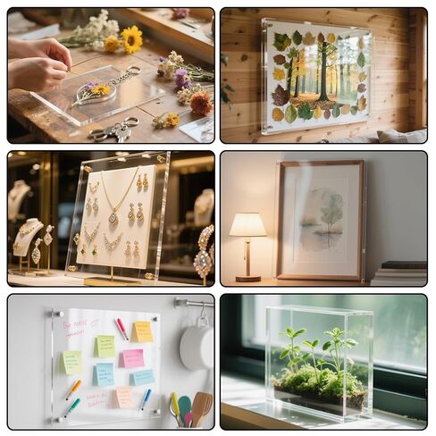 Klmnop 6 Pack 8" x 12" Clear Acrylic Plexiglass Sheets 1/8 inch(3mm) Thick, Use for Craft Projects, DIY Project, Signs, Display Cases, Picture Frames; Cut with Saw or Hand Tools(Clear) in Saudi Arabia