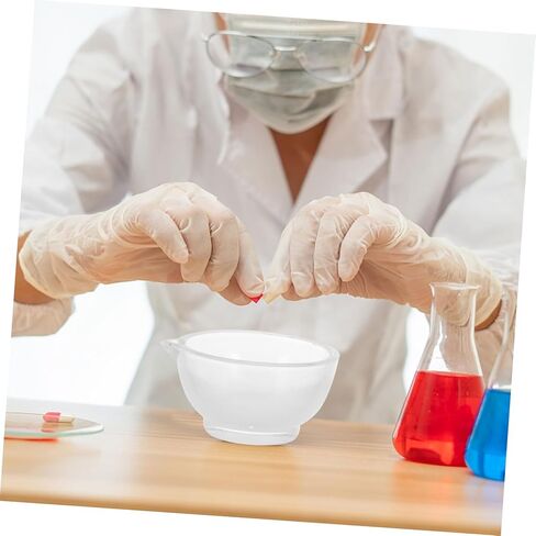 مجموعة وعاء زجاجي هاون ومدقة مقاس 8 بوصة للأجهزة الكيميائية الطبية للاستخدام في المطبخ والمختبر in Kuwait