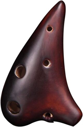 Mini 6-Hole Treble F (SF) الأكرينا الطينية المدخنة، آلة موسيقية وطنية إبداعية على شكل غواصة، زخارف قلادة رائعة، حبل قصير + مواد تعليمية in Kuwait