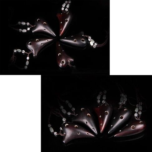 Mini 6-Hole Treble F (SF) الأكرينا الطينية المدخنة، آلة موسيقية وطنية إبداعية على شكل غواصة، زخارف قلادة رائعة، حبل قصير + مواد تعليمية in Kuwait