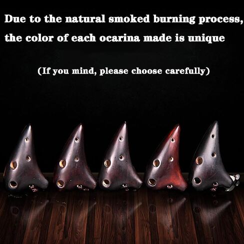 Mini 6-Hole Treble F (SF) الأكرينا الطينية المدخنة، آلة موسيقية وطنية إبداعية على شكل غواصة، زخارف قلادة رائعة، حبل قصير + مواد تعليمية in Kuwait