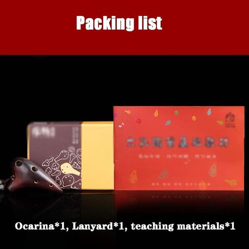 Mini 6-Hole Treble F (SF) الأكرينا الطينية المدخنة، آلة موسيقية وطنية إبداعية على شكل غواصة، زخارف قلادة رائعة، حبل قصير + مواد تعليمية in Kuwait