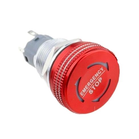 1 قطعة مفتاح زر الضغط، 16/19/22 مم من الفولاذ المقاوم للصدأ مقاوم للماء إعادة ضبط مضاد للانزلاق مع أضواء، 1NO1NC (أخضر، 16 مم _ - 220 فولت) in Kuwait