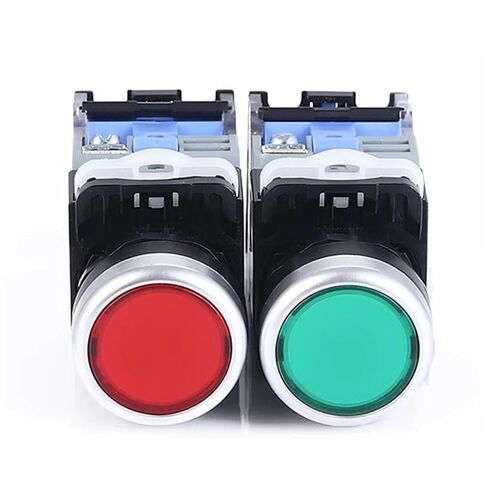 1pc Push Button Switch, 22mm LA38-11D/11DS with Light on/Off Momentary/Latching 220V 24V LED Indicators(Pink,Reset,380V) in Kuwait